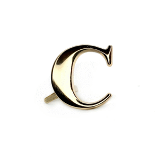 Letra "C" 2 cms oro