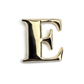 Letra "E" 2 cms oro