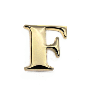 Letra "F" 2 cms oro