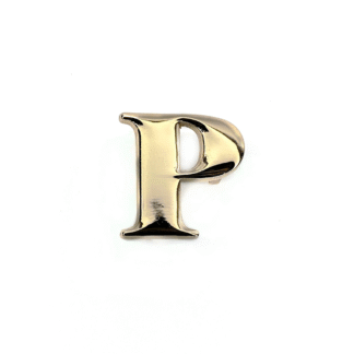 Letra "P" 2 cms oro