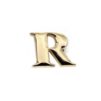 Letra "R" 2 cms oro