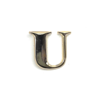 Letra "U" 2 cms oro