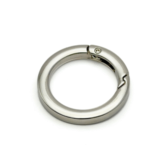 Argolla con Resorte 25 mm Níquel