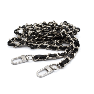 Cadena Tejida Níquel con negro