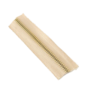 Cierre Metal #5 Beige/Oro