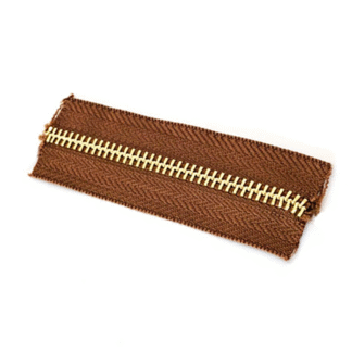 Cierre Metal #5 Café Medio/Oro