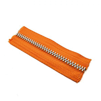 Cierre Metal #5 Naranja/Níquel