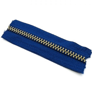 Cierre Metal #5 Zafiro/Oro Viejo