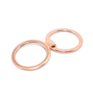 BROCHE 2 AROS 19 MM ORO